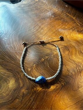 Handmade Lapis Lazuli Beaded Bracelet